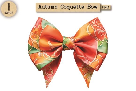 Autumn Coquette Bow PNG Clipart 10: A Versatile and Adorable Design for Creative Projects