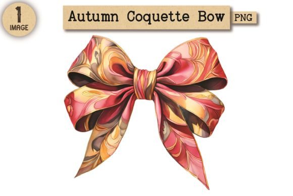 Autumn Coquette Bow PNG Clipart 3