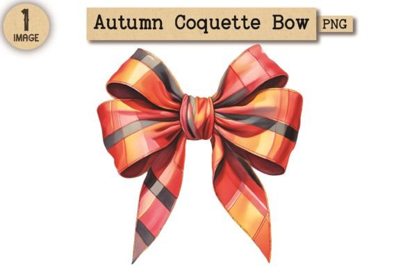 Autumn Coquette Bow PNG Clipart 7: A Versatile Design Asset for Creative Projects