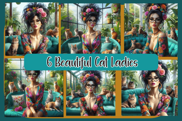 Cat Lady's Glamorous Paradise Set of 6