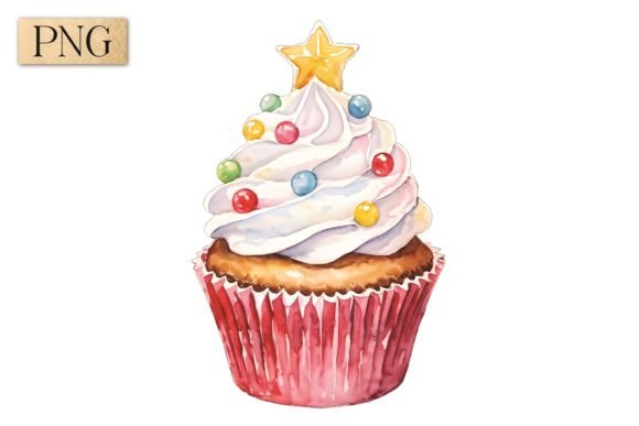 Christmas Cupcake PNG Clipart 3: A Versatile Digital Asset for Creative Professionals