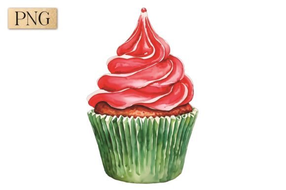 Christmas Cupcake PNG Clipart 7: A Versatile Digital Asset for Creative Professionals