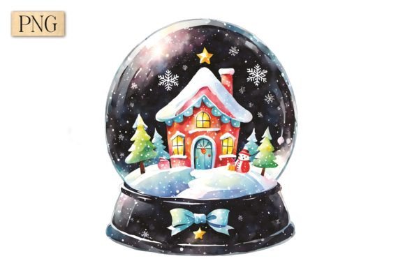 Christmas Eve Snow Globe PNG 2: A Festive Digital Treasure for Designers and Enthusiasts
