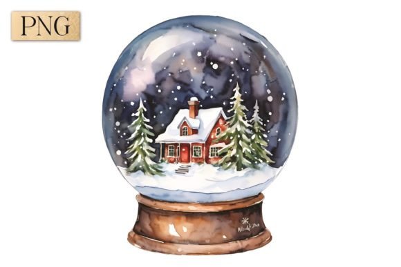 Christmas Eve Snow Globe PNG 6