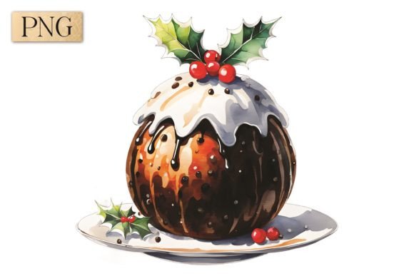 Christmas Pudding PNG Clipart 4: A Versatile Holiday Design Asset