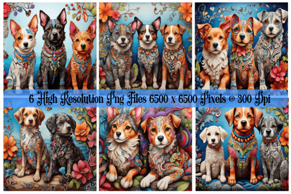 Enchanted Canine Companions: A Magical Addition to Digital Projects