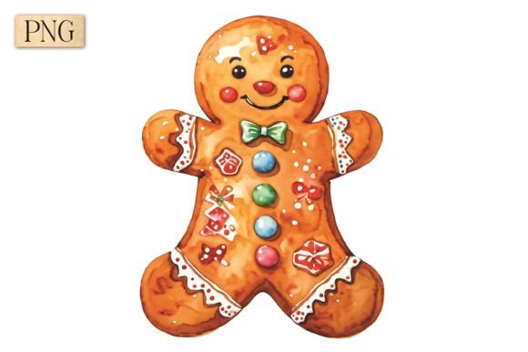 Gingerbread Man Christmas PNG 6: A Versatile Holiday Design Asset