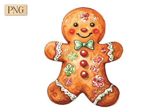 Gingerbread Man Christmas PNG 7: A Festive Digital Treasure
