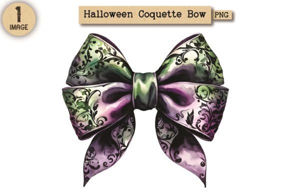 Halloween Coquette Bow PNG Clipart 15