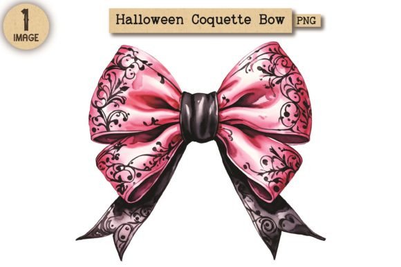 Halloween Coquette Bow PNG Clipart 29