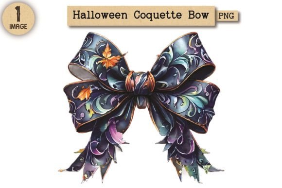 Halloween Coquette Bow PNG Clipart 4