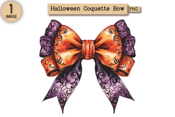 Halloween Coquette Bow PNG Clipart 47
