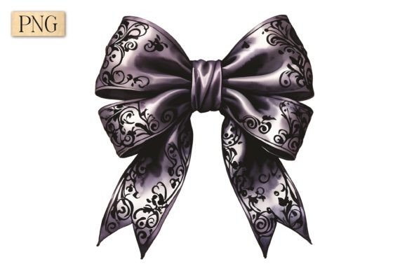 Halloween Coquette Bow PNG Clipart 57: A Versatile Design for Creative Projects