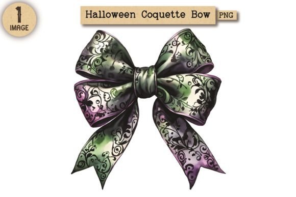 Halloween Coquette Bow PNG Clipart 9