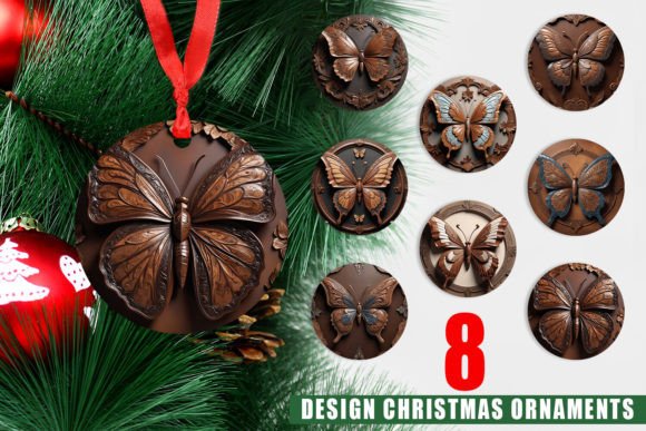 Ornament 3D Carved Butterfly
