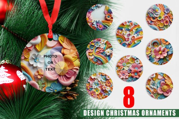 Ornament 3D Summer Flowers: A Versatile Design for Creative Projects