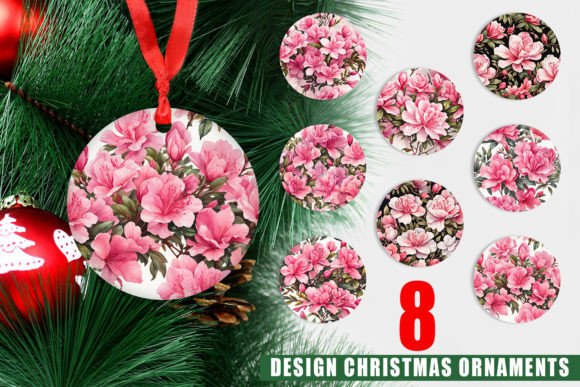 Ornament Azalea Seamless Pattern: A Versatile Design for Christmas Decor