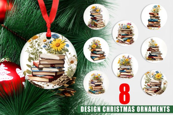 Ornament Books and Flowers: Festive Design for All