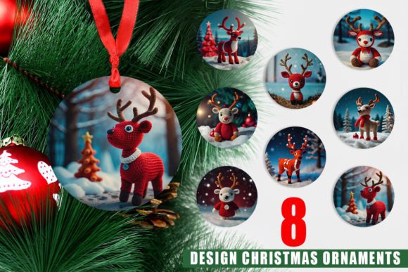 Ornament Christmas Crochet Rudolph