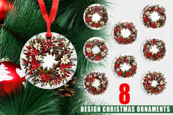 Ornament Christmas Wreath Design