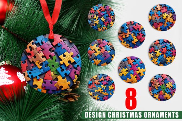Ornament Colorful Puzzle Pieces: A Creative Addition to Your Holiday Decor