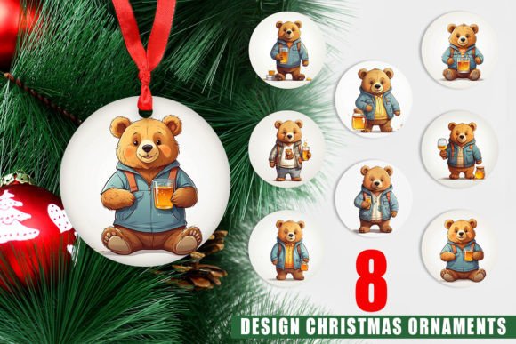 Ornament Cute Bear with Glass: A Versatile and Adorable Addition to Your Holiday Decor
