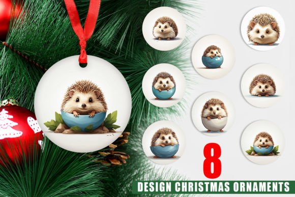 Ornament Cute Hedgehog: A Whimsical Addition to Your Holiday Decor