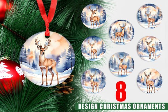 Ornament Moonlit Winter Deer: A Magical Addition to Your Holiday Decor