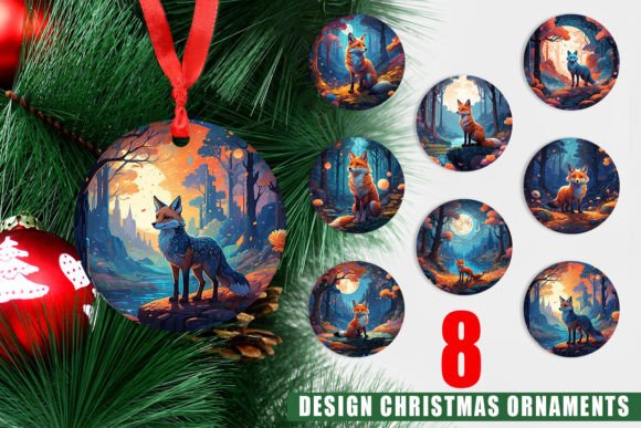 Ornament Moonlit Woodland Fox: A Unique Addition to Your Christmas Decor