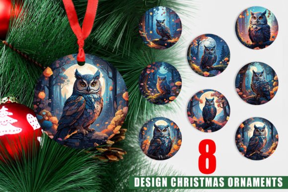 Ornament Moonlit Woodland Owl