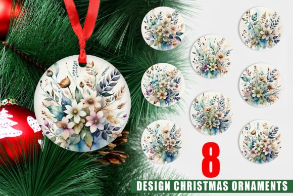 Ornament Watercolor Floral: A Versatile and Beautiful Addition to Your Christmas Decor