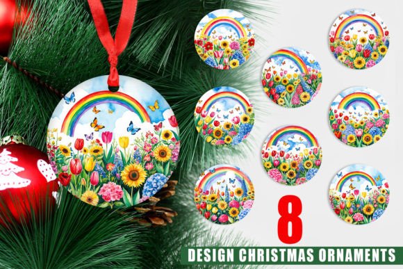 Ornament Watercolor Lush Garden