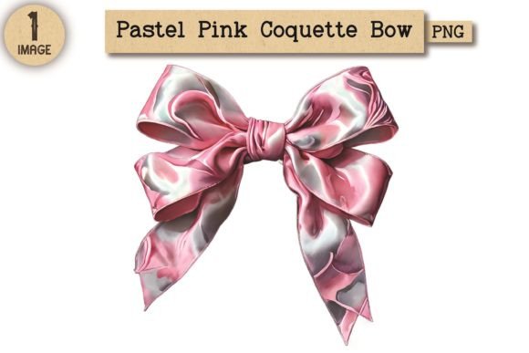 Pastel Pink Coquette Bow Clipart PNG 10