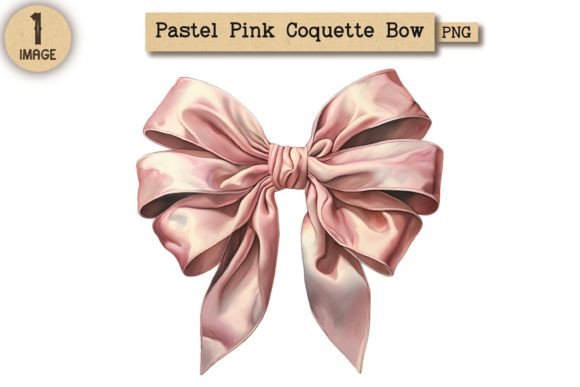 Pastel Pink Coquette Bow Clipart PNG 15: A Versatile Design for Creative Projects