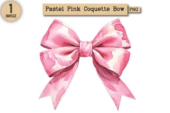 Pastel Pink Coquette Bow Clipart PNG 20