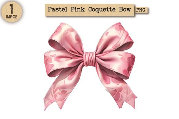 Pastel Pink Coquette Bow Clipart PNG 24