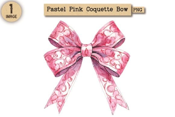 Pastel Pink Coquette Bow Clipart PNG 33
