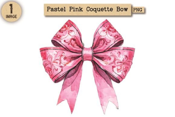 Pastel Pink Coquette Bow Clipart PNG 39: A Versatile Design Element for Modern Creatives