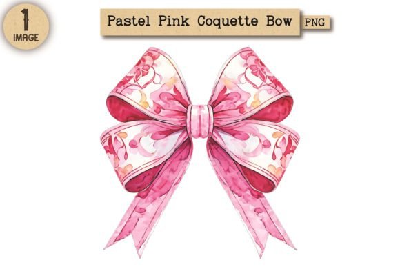 Pastel Pink Coquette Bow Clipart PNG 41