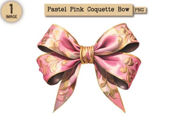 Pastel Pink Coquette Bow Clipart PNG 45: A Versatile Design for Creative Projects