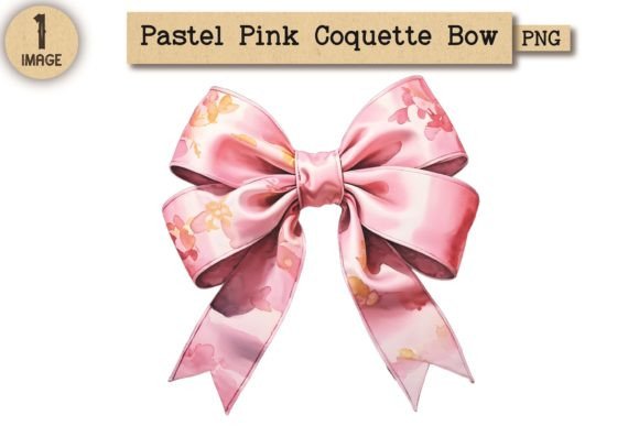 Pastel Pink Coquette Bow Clipart PNG 5