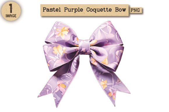 Pastel Purple Coquette Bow PNG 12