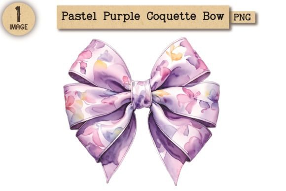 Pastel Purple Coquette Bow PNG 2