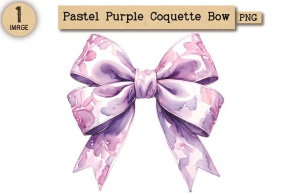 Pastel Purple Coquette Bow PNG 4