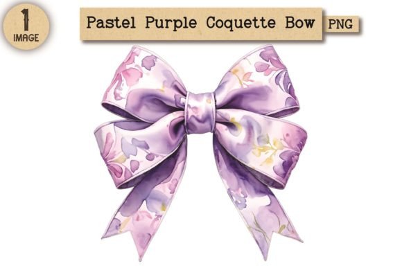 Pastel Purple Coquette Bow PNG 7