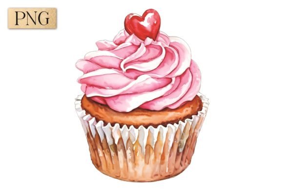 Valentine's Day Cupcake PNG Clipart 13