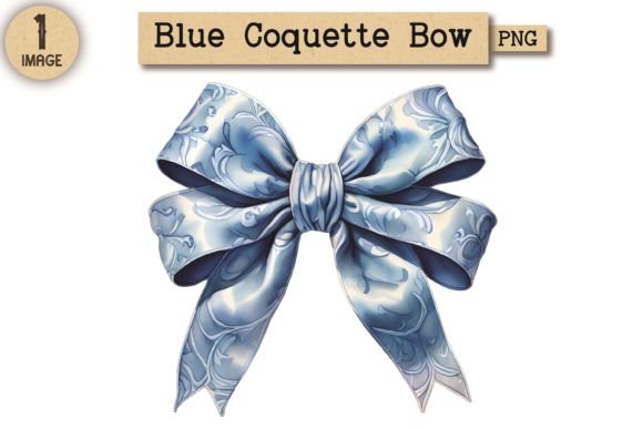 Vintage Blue Coquette Bow PNG 2: A Versatile Design for Creative Projects