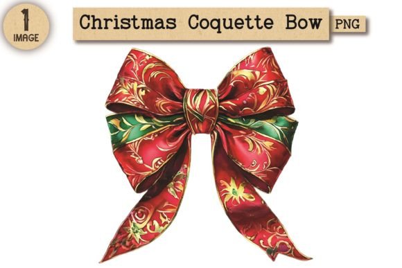 Vintage Christmas Coquette Bow 1