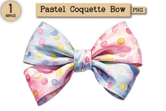 Vintage Pastel Coquette Bow PNG 17
