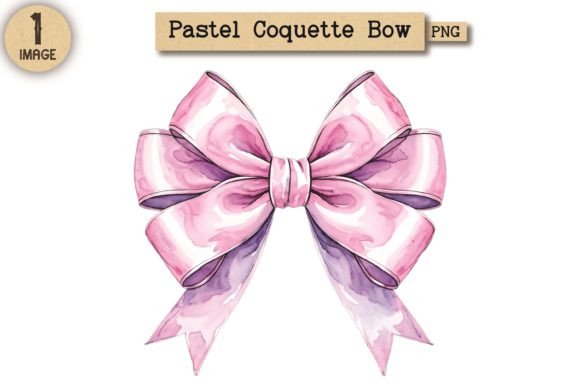 Vintage Pastel Coquette Bow PNG 21